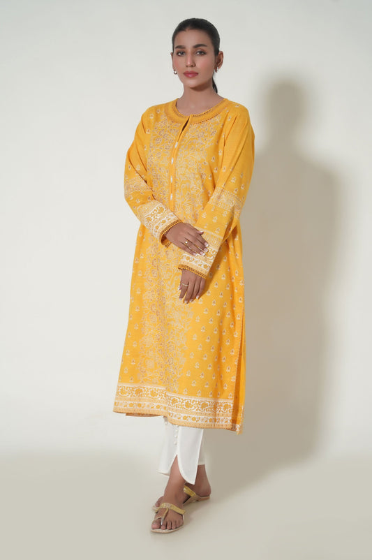 Unstitched 1 Piece Printed Paste Khaddar Shirt