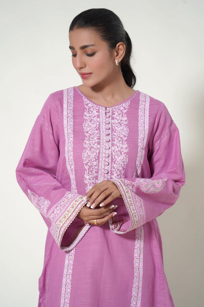 Unstitched 1 Piece Paste Printed Khaddar Shirt