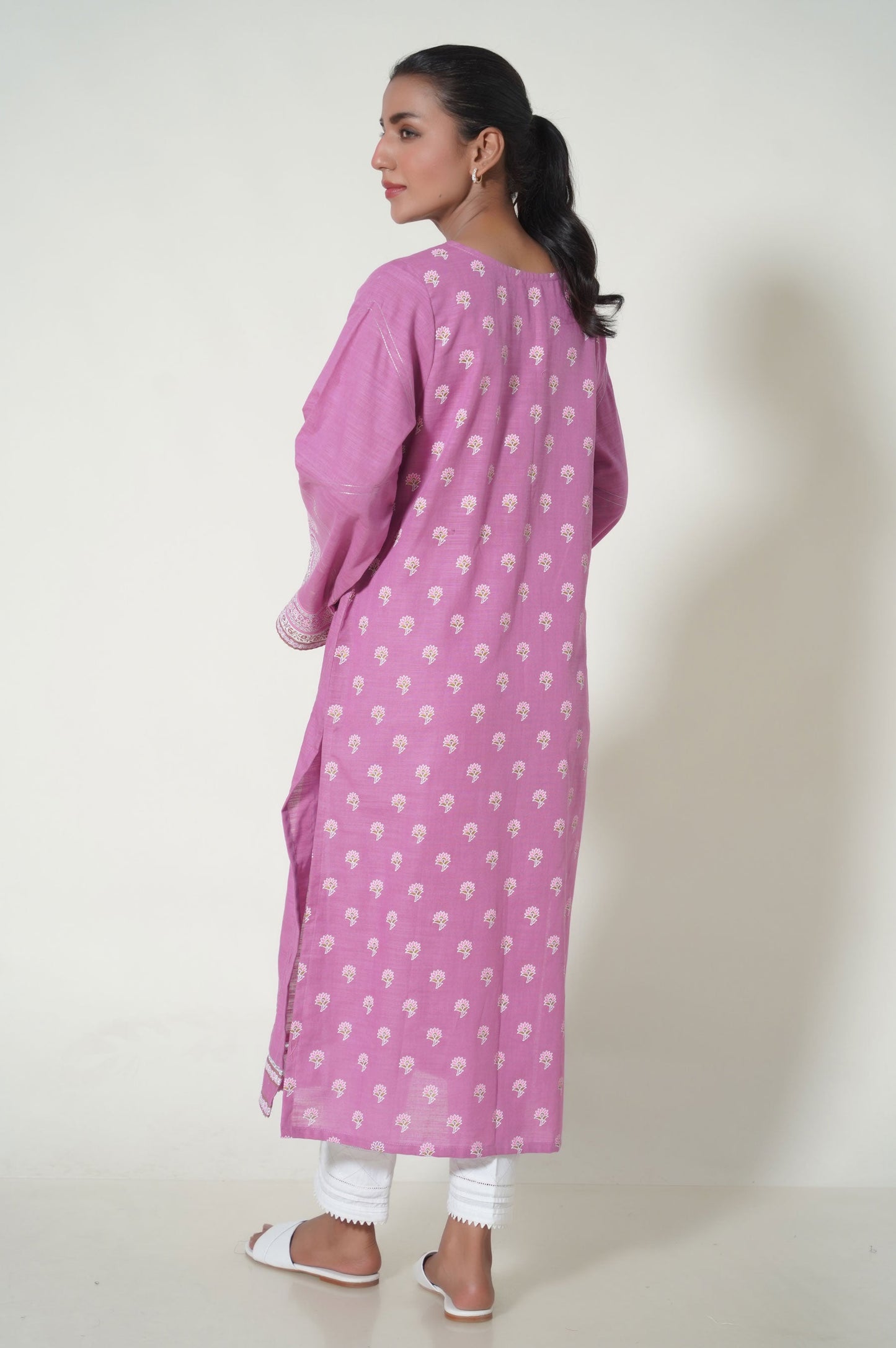 Stitched 1 Piece Paste Printed Khaddar Shirt