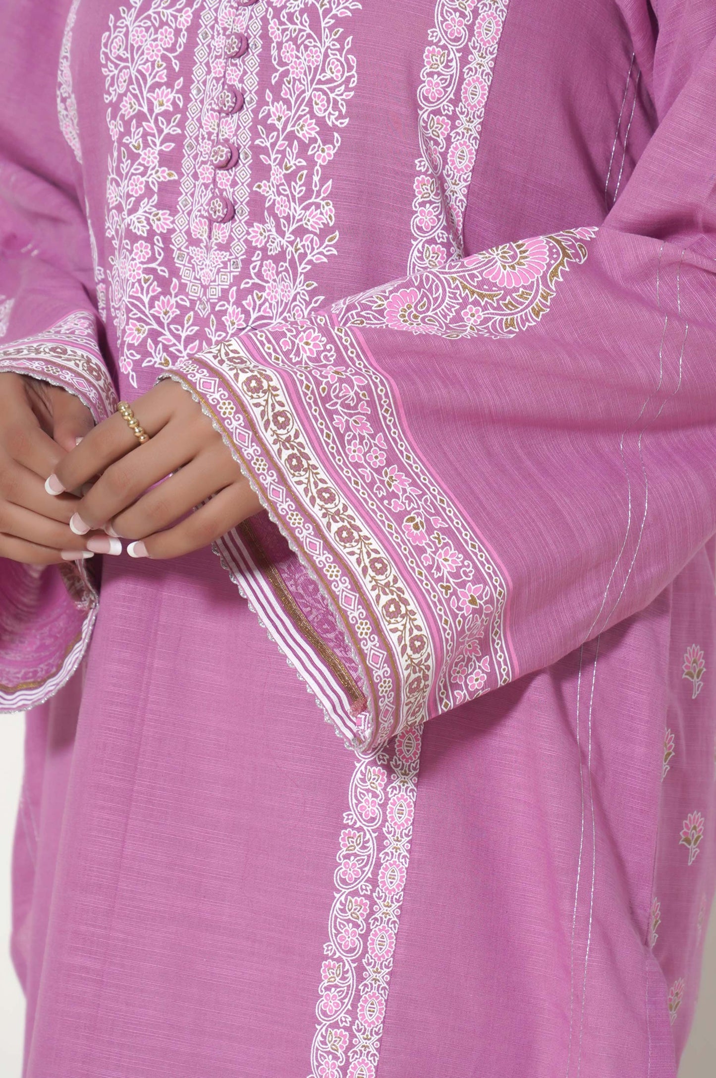 Stitched 1 Piece Paste Printed Khaddar Shirt