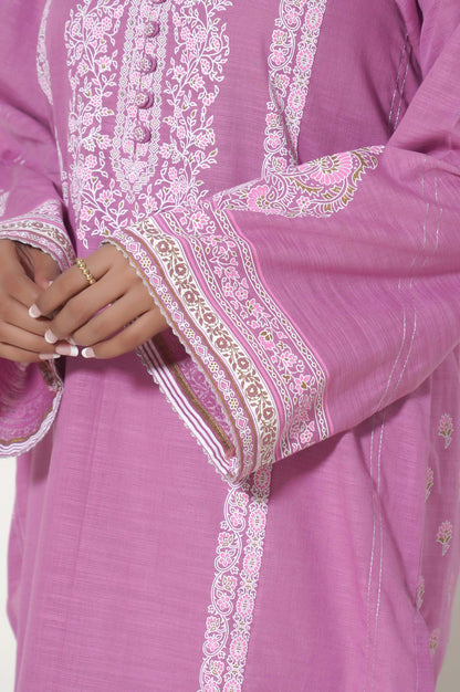 Stitched 1 Piece Paste Printed Khaddar Shirt