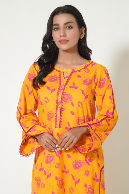 Unstitched 1 Piece Printed Khaddar Shirt