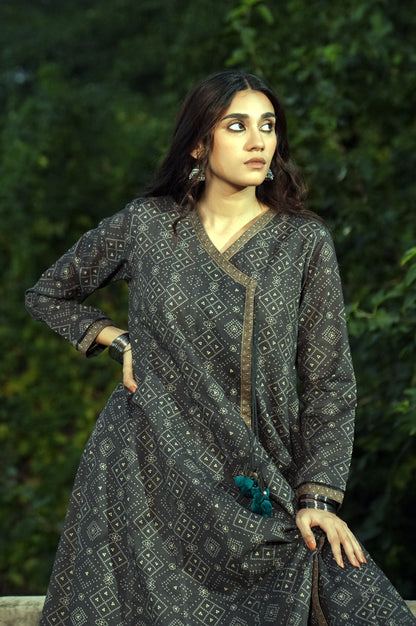 Unstitched 1 Piece Printed Khaddar Shirt