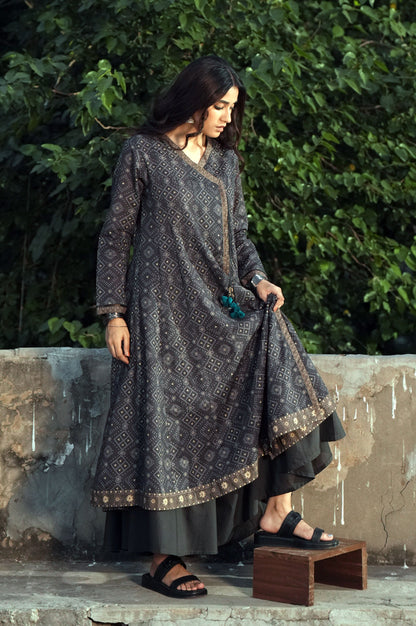 Unstitched 1 Piece Printed Khaddar Shirt