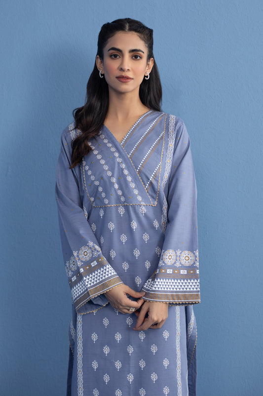 Unstitched 1 Piece Printed Khaddar Shirt