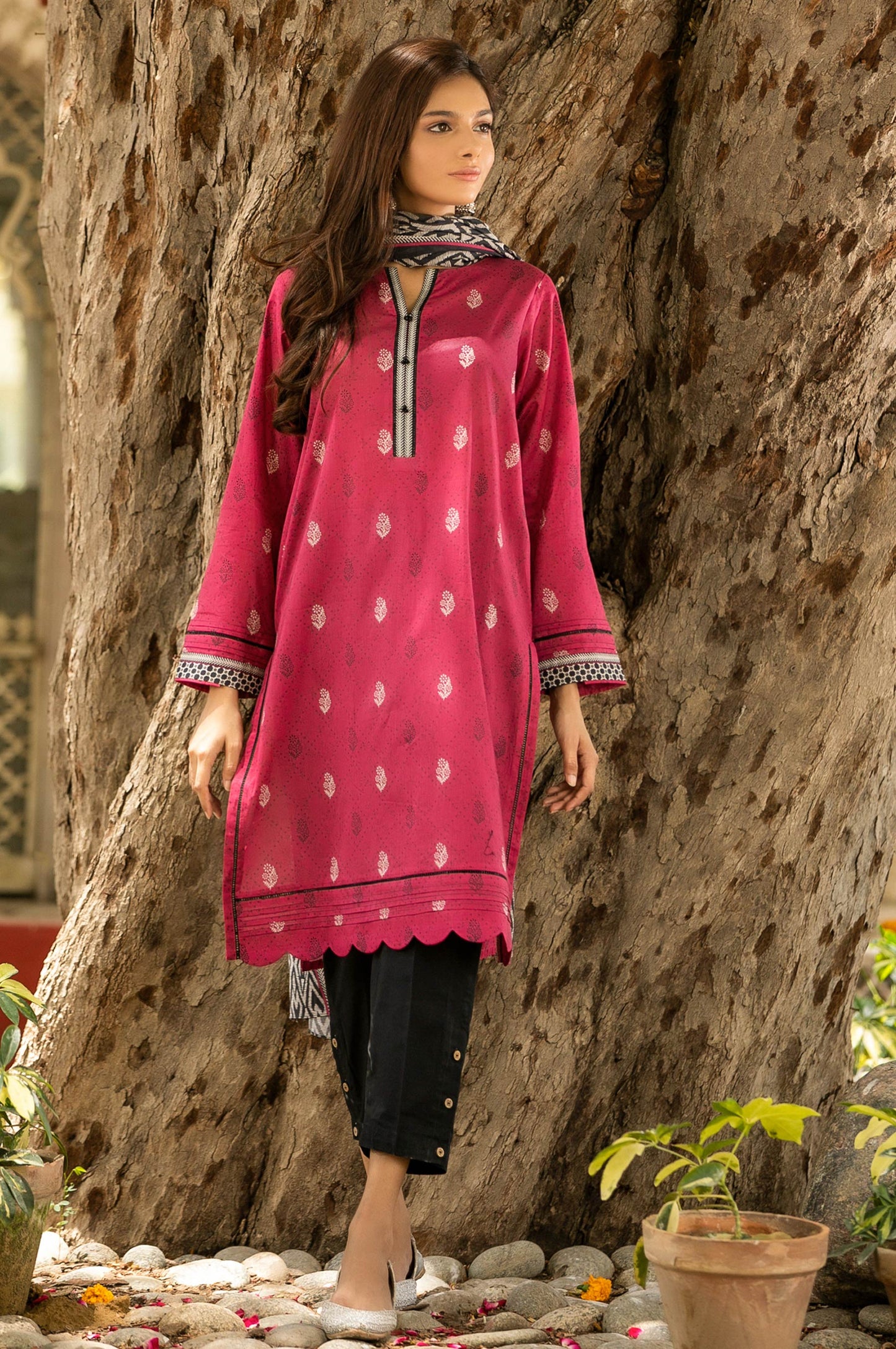 Unstitched 2 Piece Digital Printed Lawn Suit