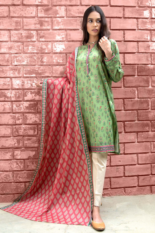Unstitched 2 Piece Printed Lawn Suit