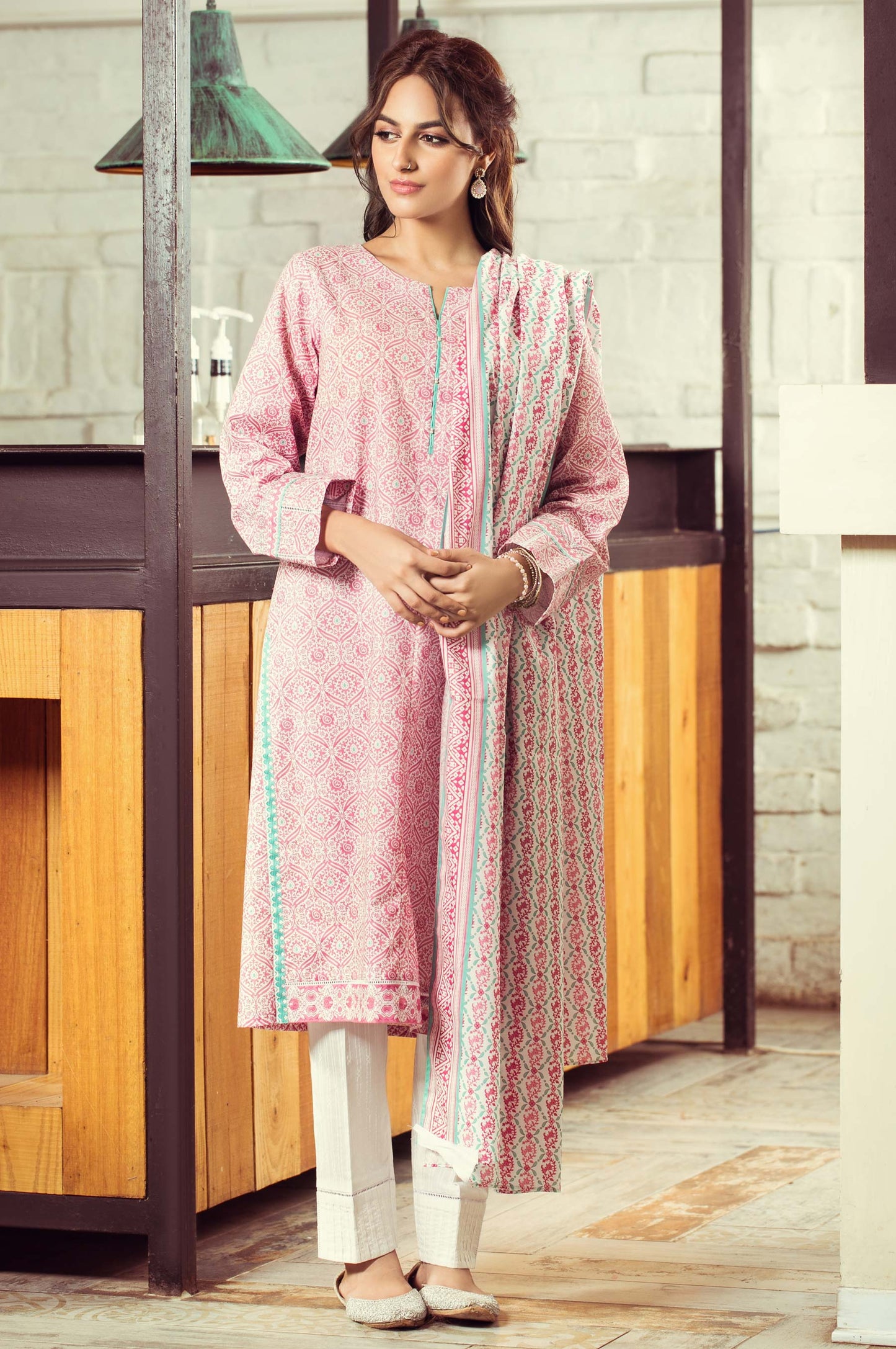 Unstitched 2 Piece Digital Printed Cambric Suit