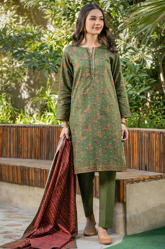 Unstitched 2 Piece Printed Cambric Suit