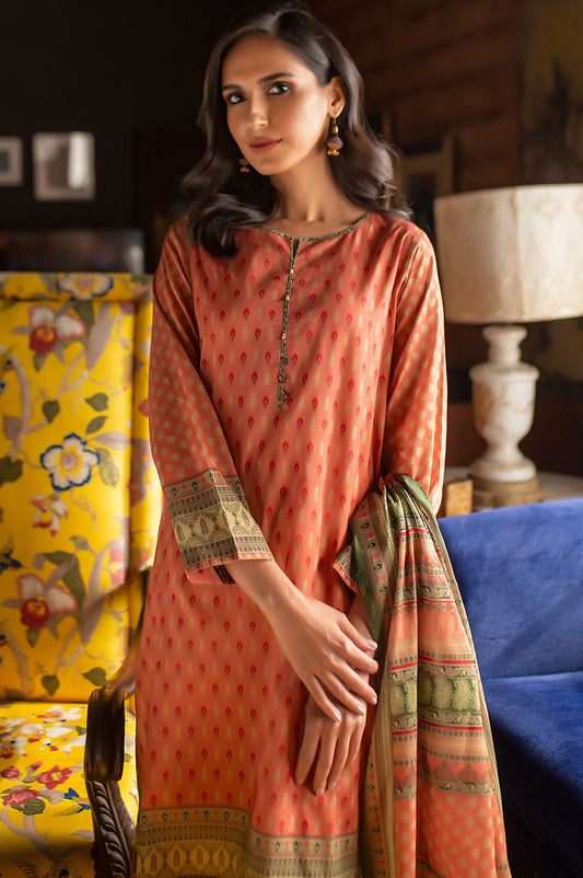 Unstitched 2 Piece Printed Lawn Suit with Printed Lawn Dupatta