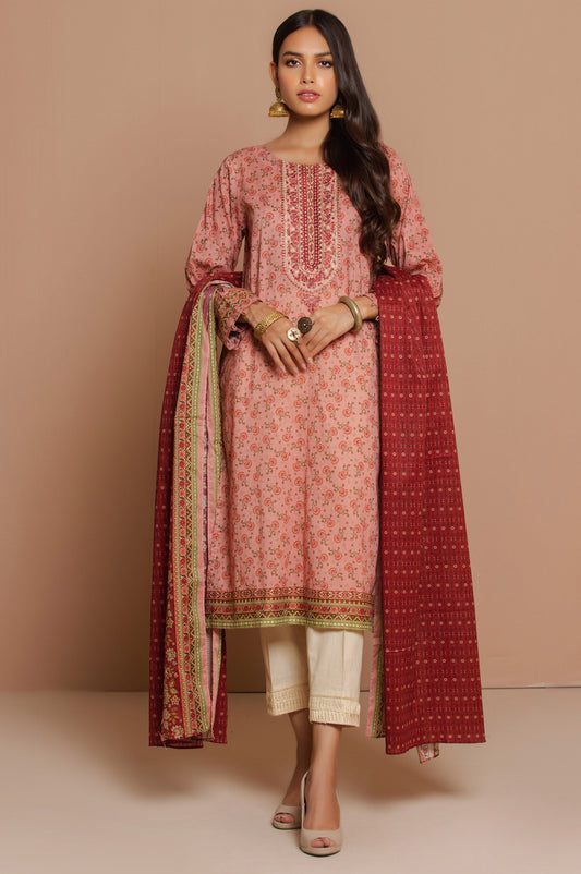 Unstitched 2 Piece Embroidered Lawn Suit