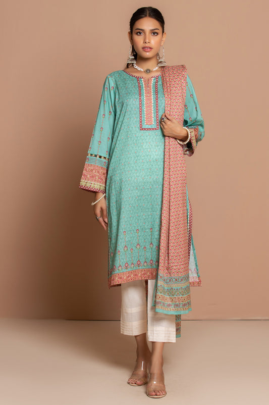 Unstitched 2 Piece Printed Lawn Suit