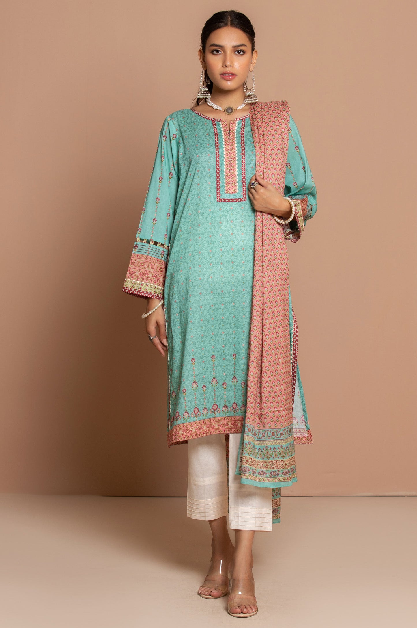 Unstitched 2 Piece Printed Lawn Suit