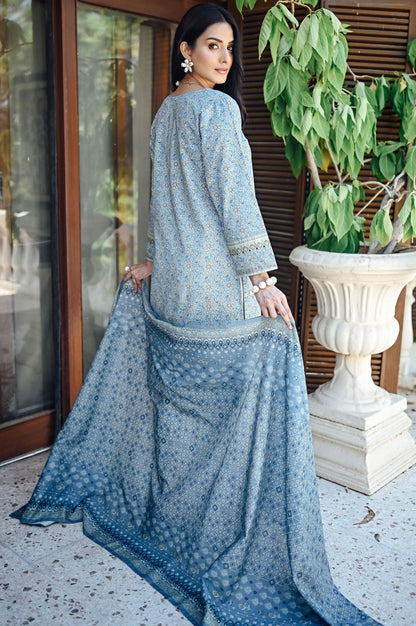 Stitched 2 Piece Embroidered Cottel with Khaddar Suit