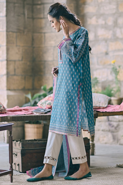 Stitched 2 Piece Printed Karandi Suit