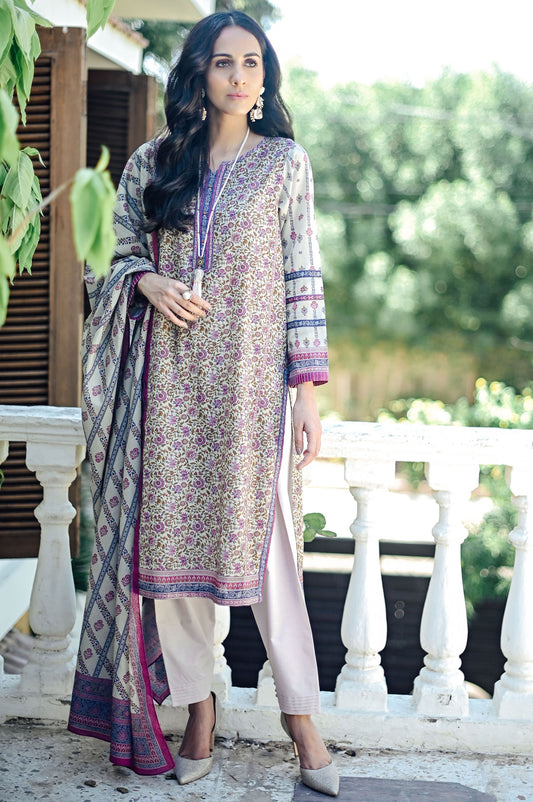 Stitched 2 Piece Printed Karandi Suit