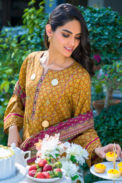 Stitched 2 Piece Printed Lawn Suit