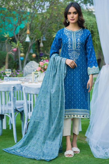 Stitched 2 Piece Embroidered Lawn Suit