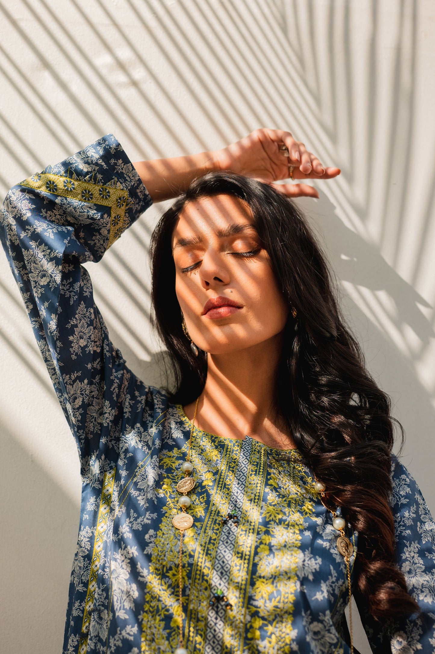 Stitched 2 Piece Embroidered Lawn with Voile Slub Suit