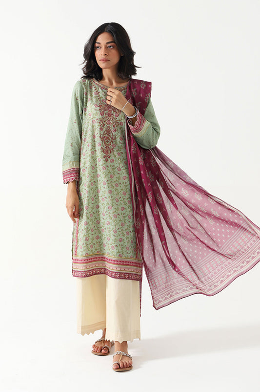 Unstitched 2 Piece Emroidered Lawn Suit