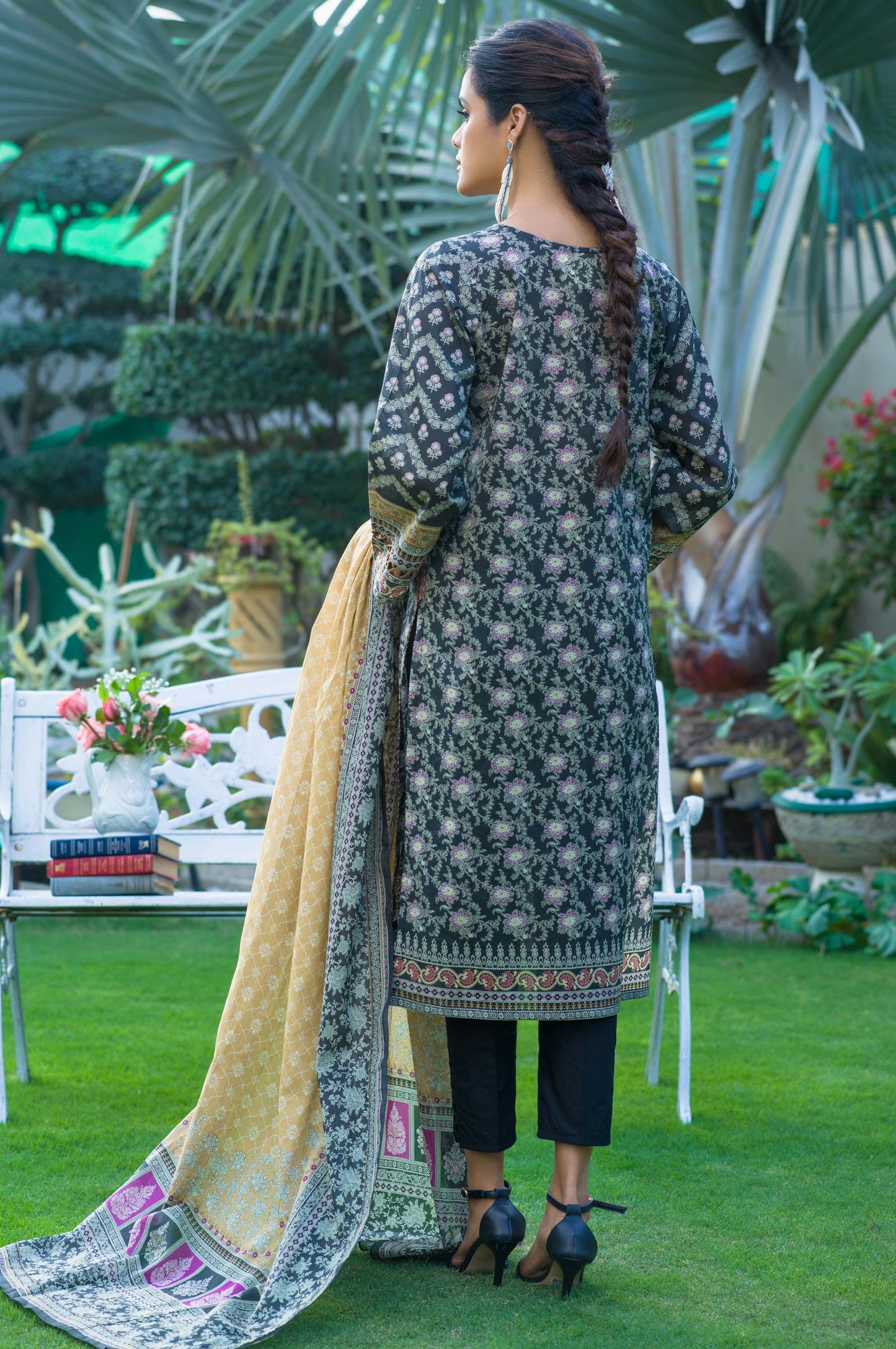 Stitched 2 Piece Printed Lawn with Cotton Net Suit