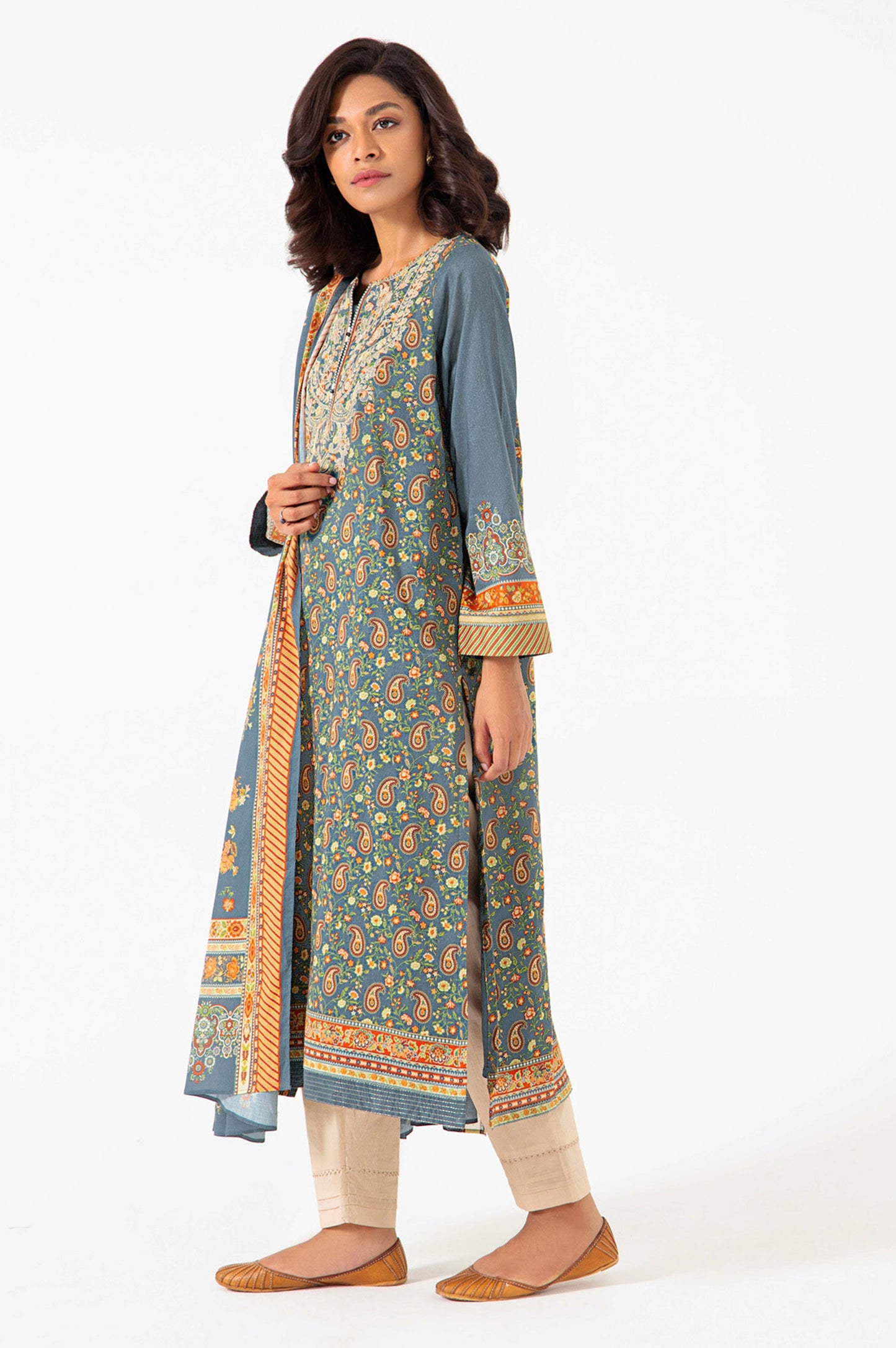 Stitched 2 Piece Embroidered Lawn Suit