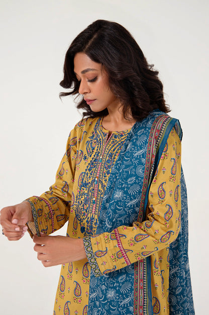 Stitched 2 Piece Embroidered Lawn Suit