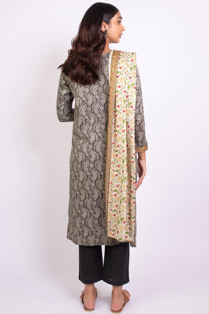 Unstitched 2 Piece Embroidered Cottel Suit