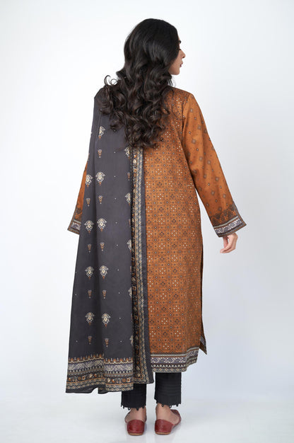 Unstitched 2 Piece Printed Cottel Suit