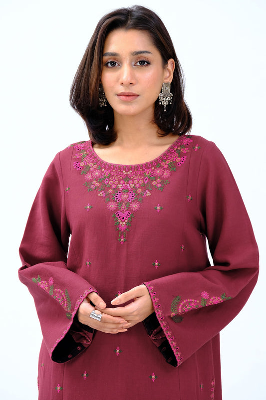 Unstitched 2 Piece Embroidered Cottel Suit