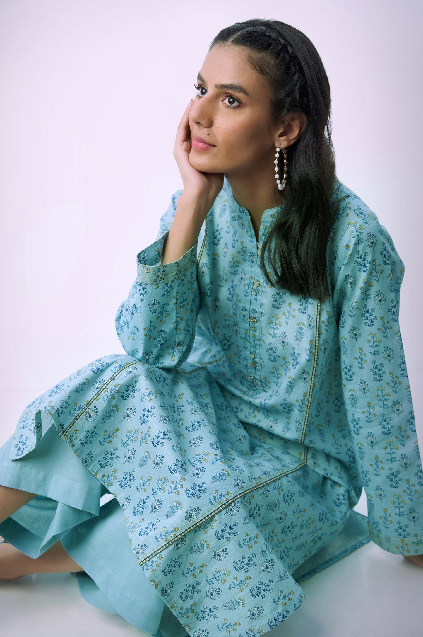 Unstitched 2 Piece Printed Lawn Suit