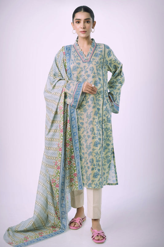 Unstitched 2 Piece Printed Lawn Suit