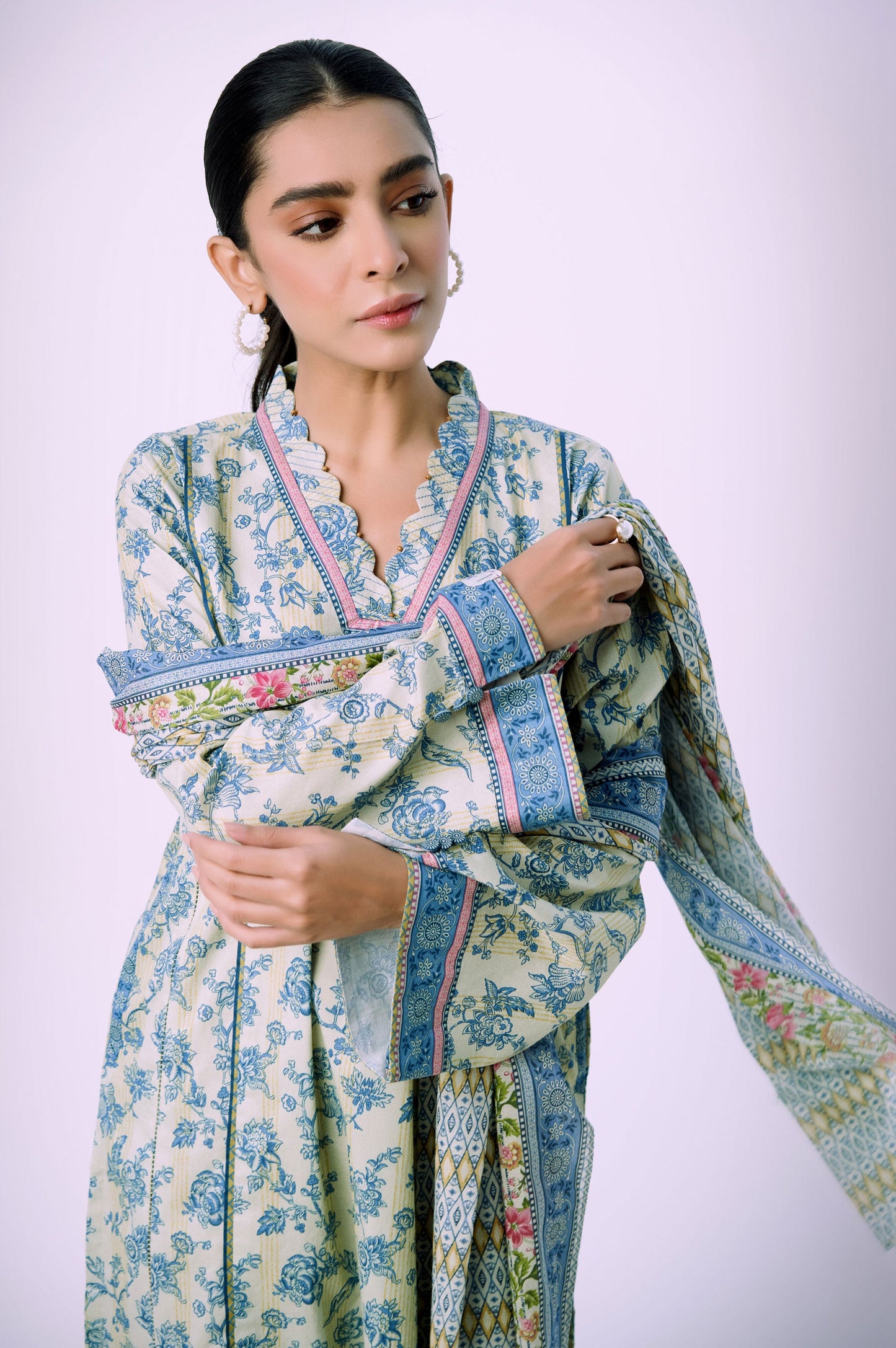 Unstitched 2 Piece Printed Lawn Suit