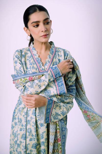 Unstitched 2 Piece Printed Lawn Suit