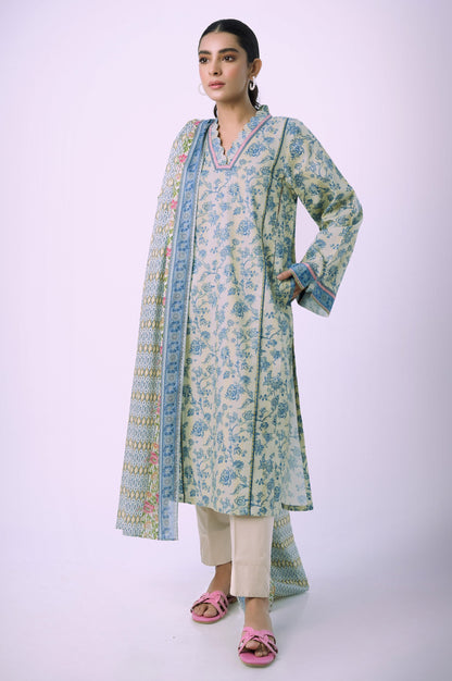 Unstitched 2 Piece Printed Lawn Suit