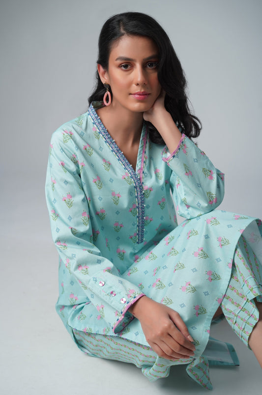 Stitched 2 Piece Printed Lawn Suit