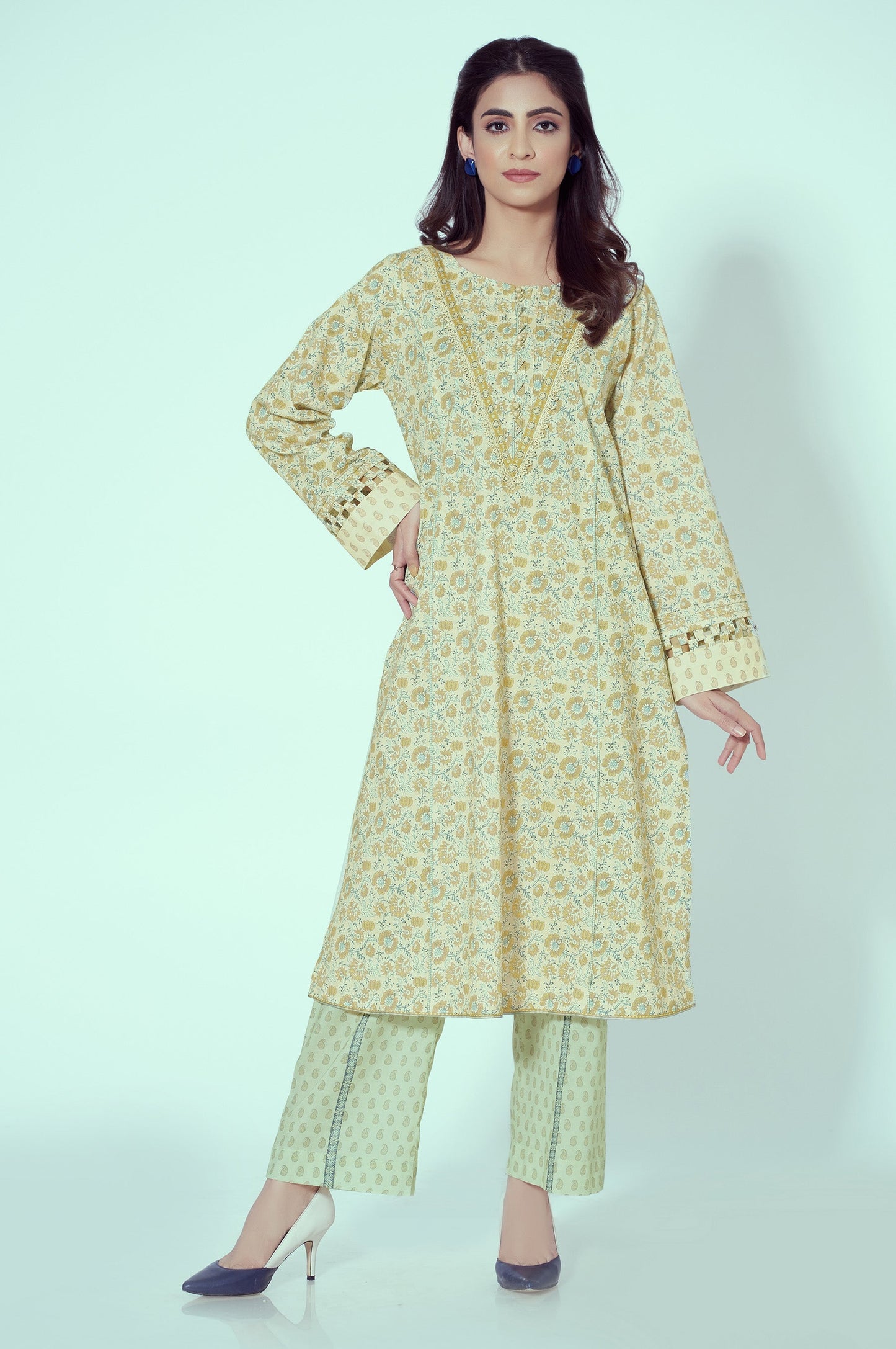 Unstitched 2 Piece Printed Lawn Suit