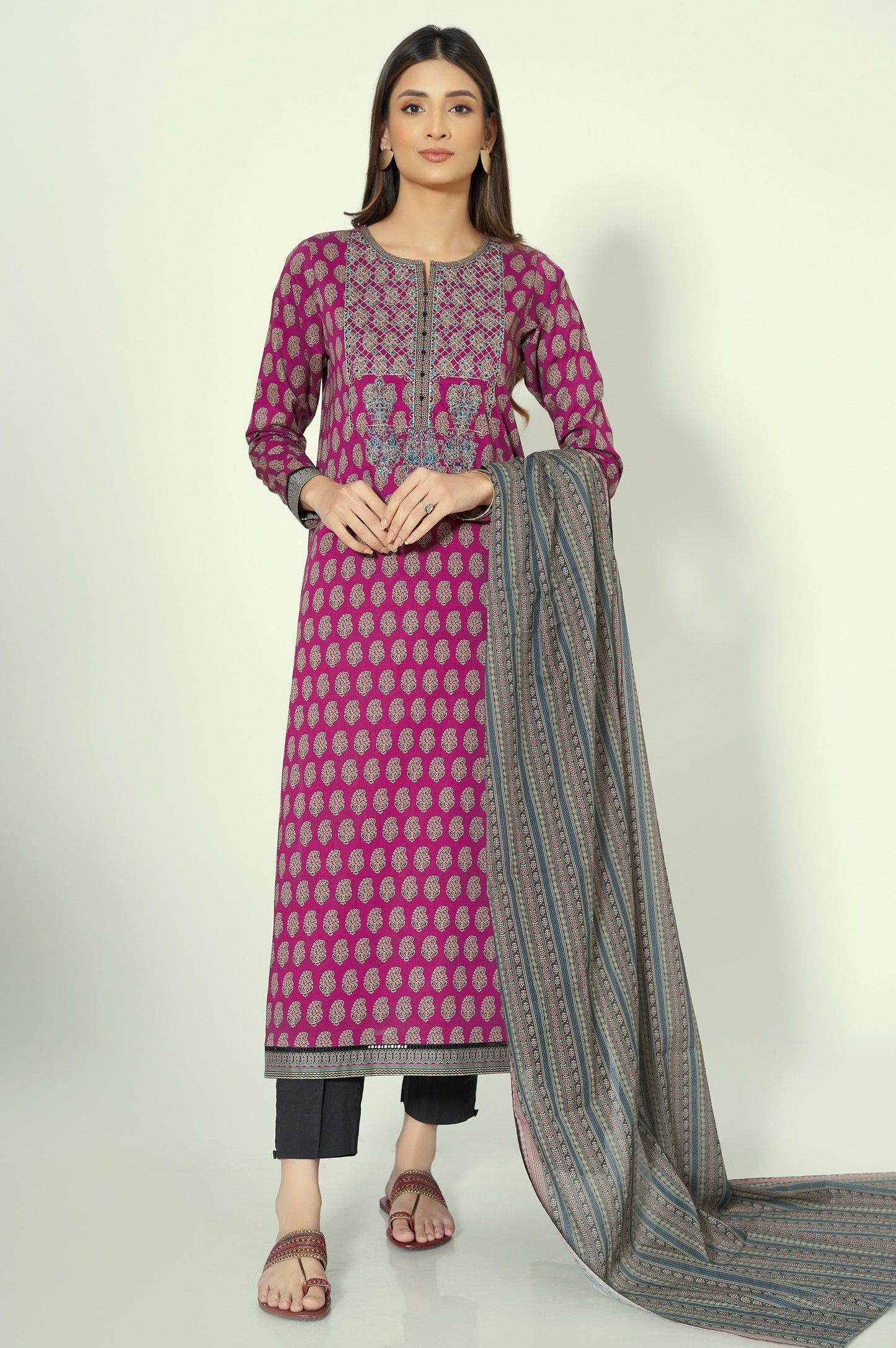 Unstitched 2 Piece Printed Lawn Suit