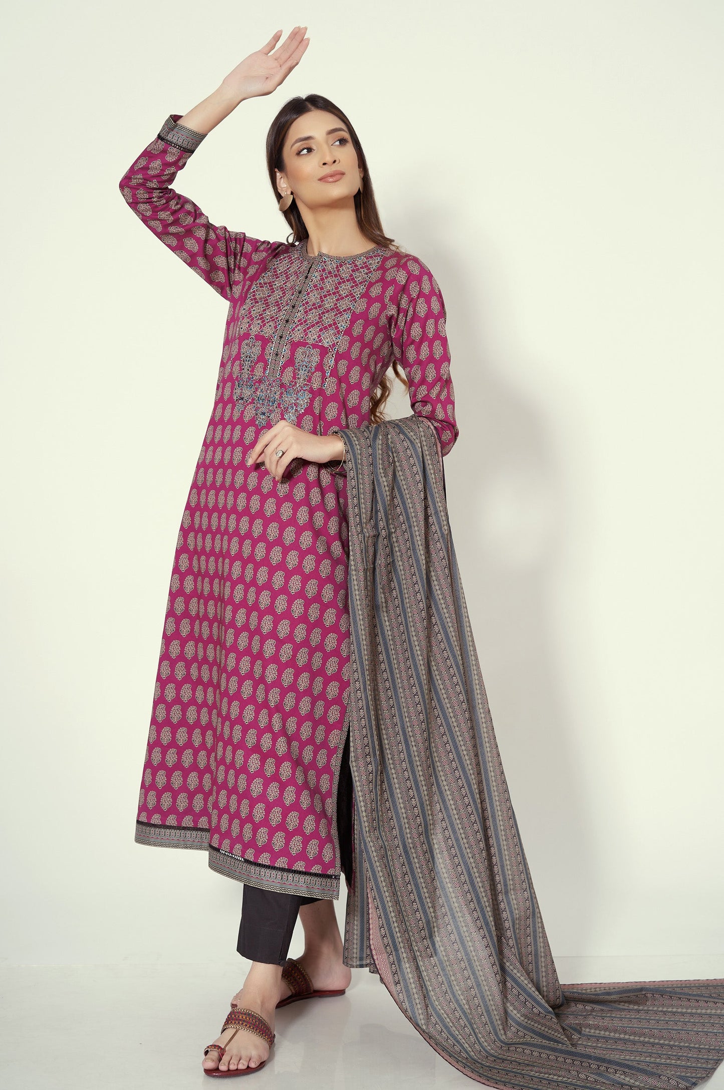 Unstitched 2 Piece Printed Lawn Suit