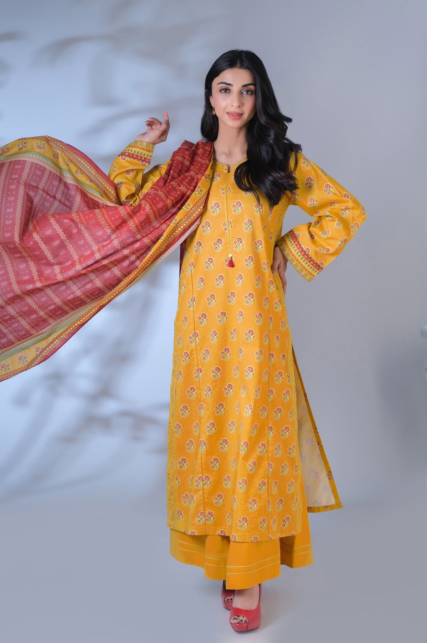 Unstitched 2 Piece Printed Cambric Suit