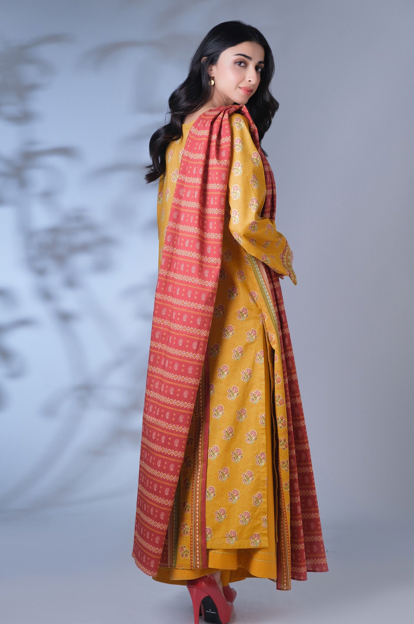 Unstitched 2 Piece Printed Cambric Suit