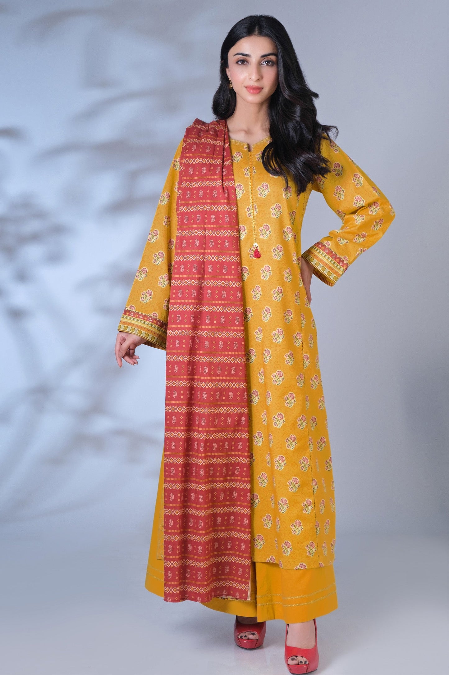 Unstitched 2 Piece Printed Cambric Suit