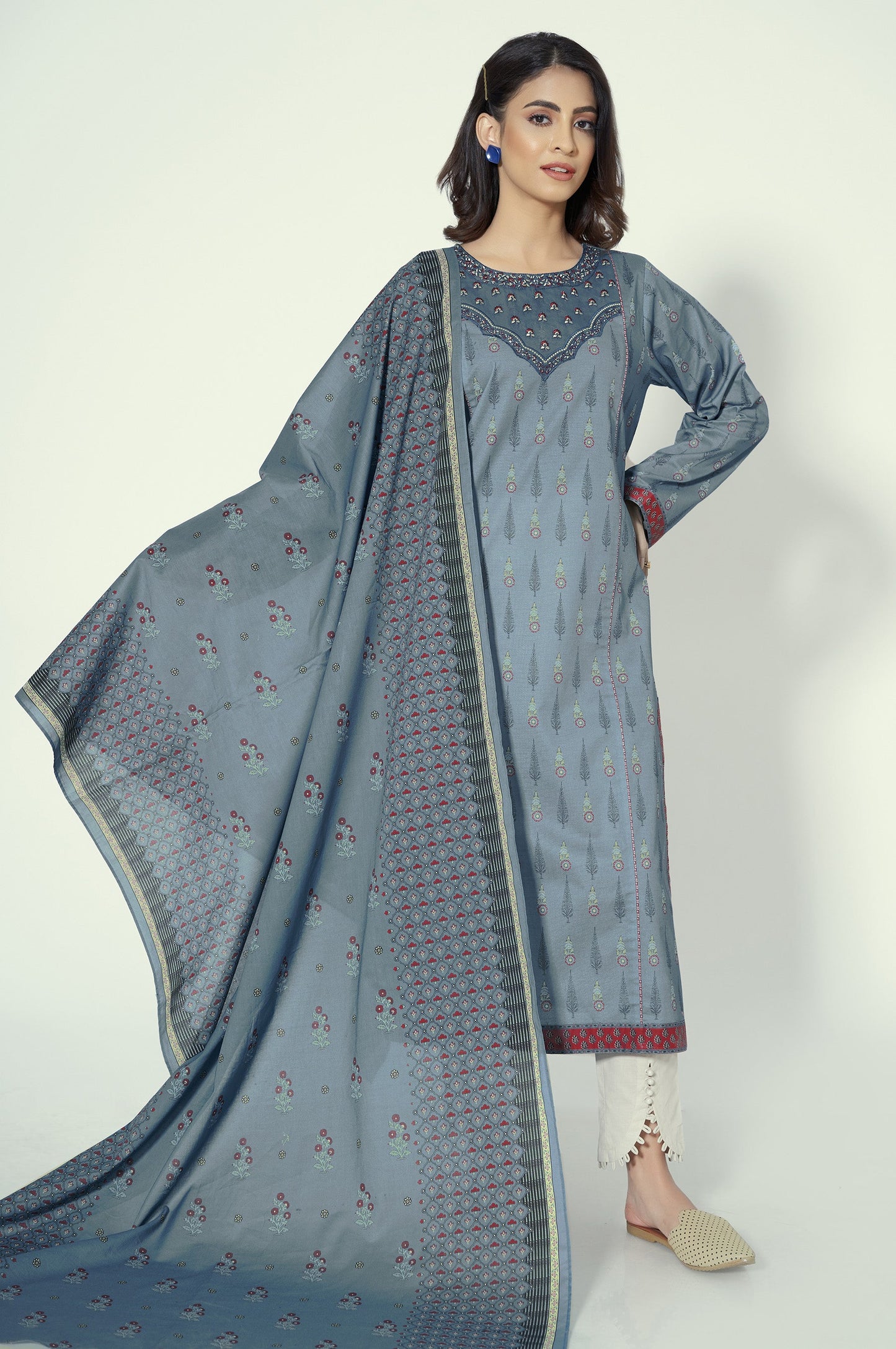 Unstitched 2 Piece Printed Lawn Suit