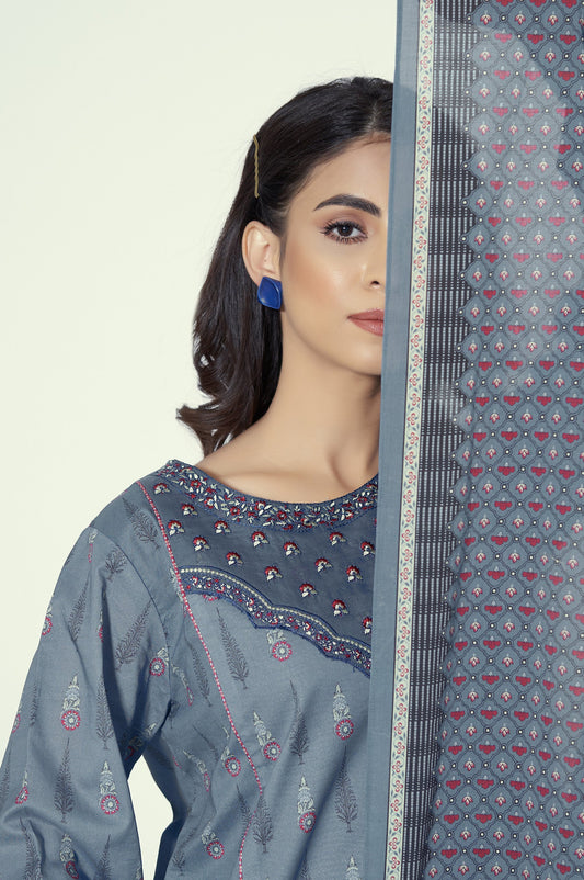 Unstitched 2 Piece Printed Lawn Suit