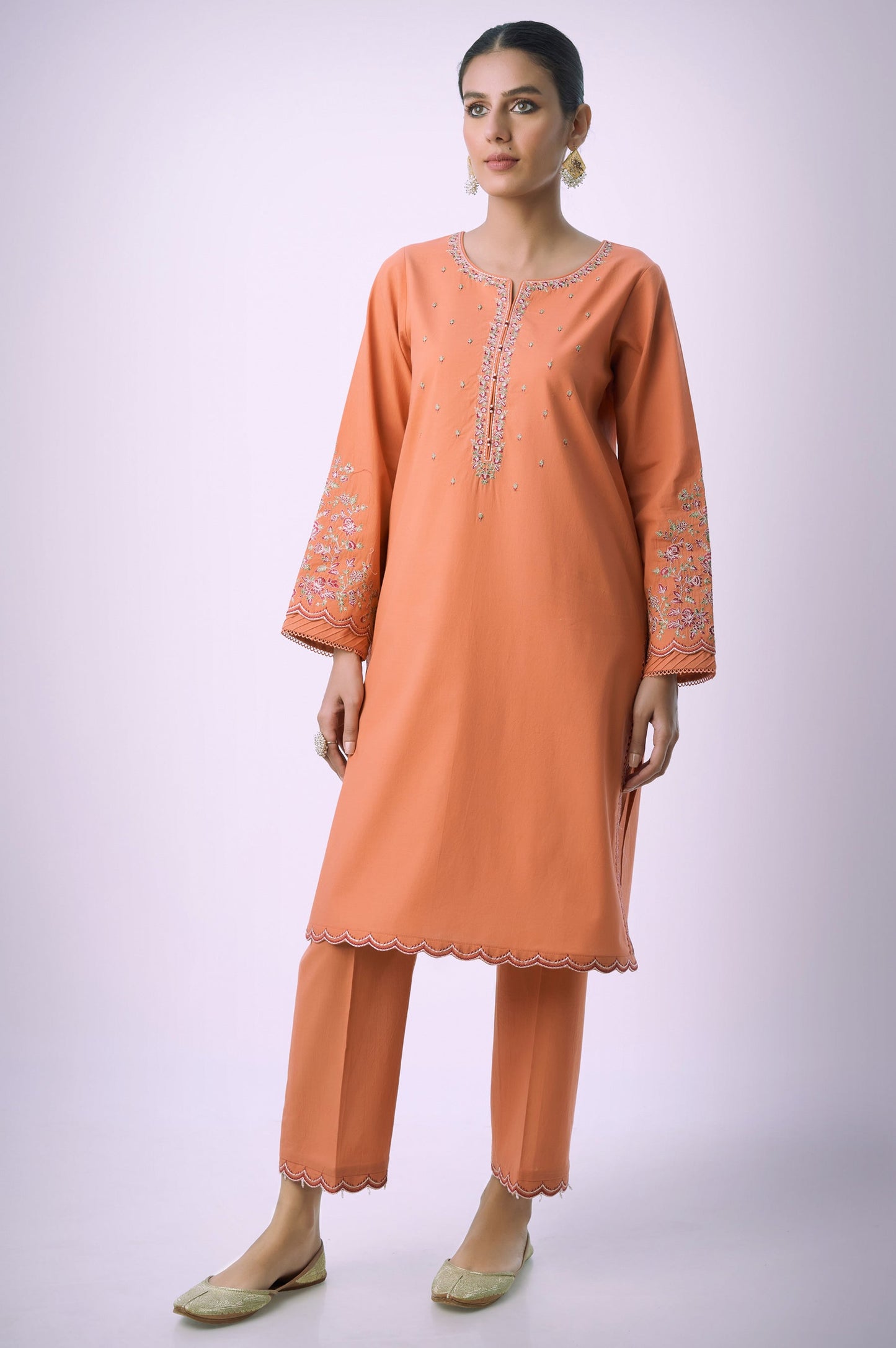 Unstitched 2 Piece Embroidered Cambric Suit