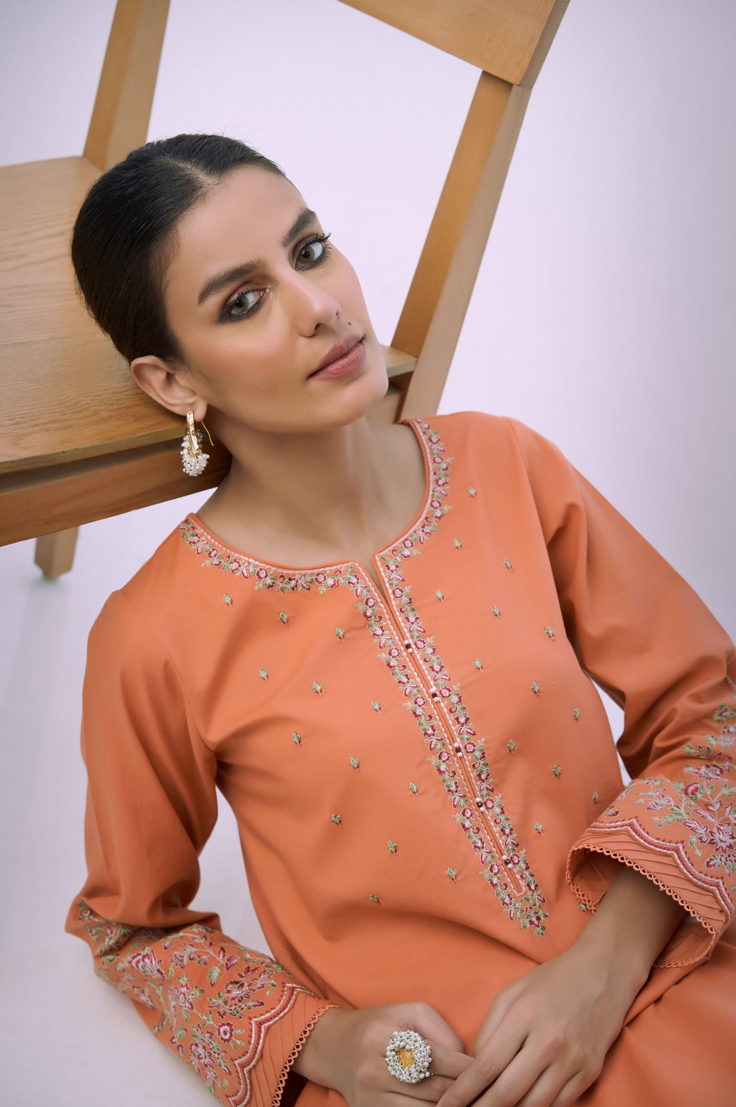 Unstitched 2 Piece Embroidered Cambric Suit