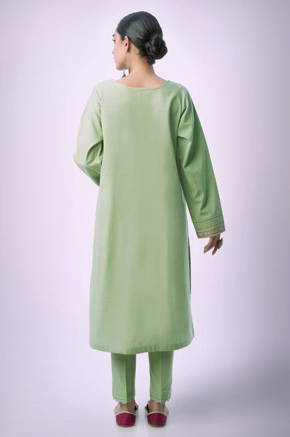 Stitched 2 Piece Embroidered Cambric Suit