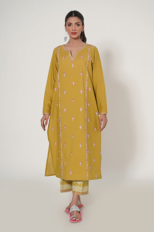 Unstitched 2 Piece Embroidered Cambric Suit