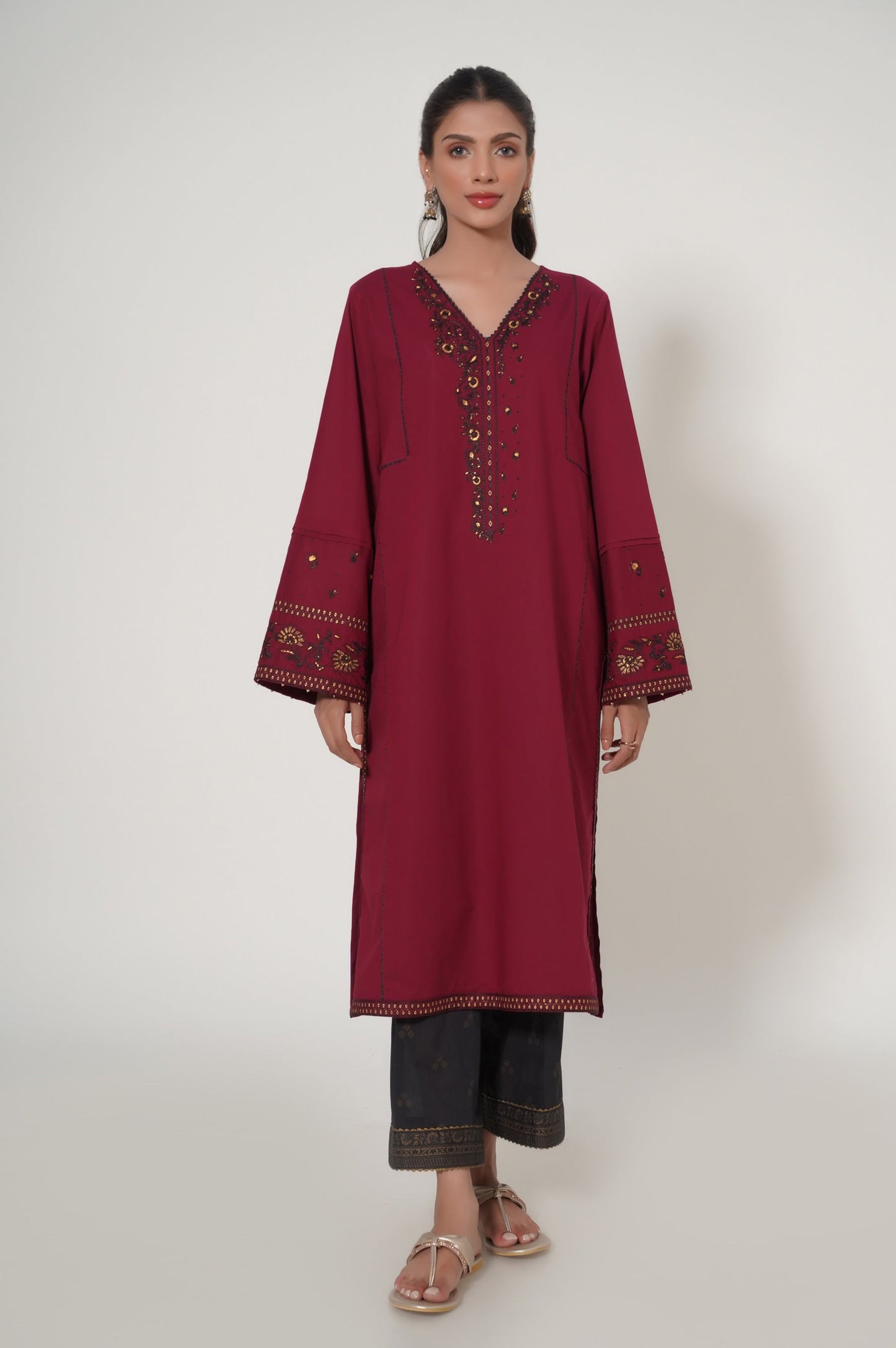 Unstitched 2 Piece Embroidered Cambric Suit