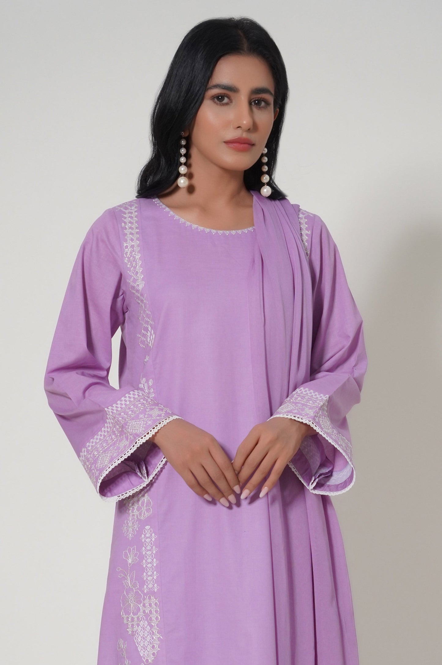 Unstitched 2 Piece Embroidered Cambric Suit